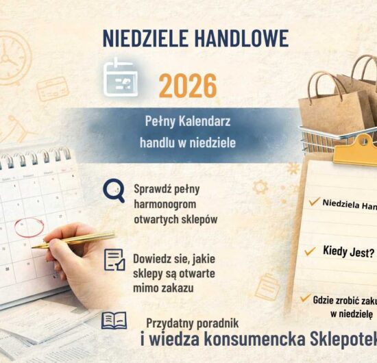 Niedziele handlowe 2026 – pełny kalendarz i zasady handlu w niedziele