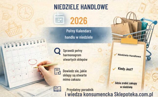 Niedziele handlowe 2026 – pełny kalendarz i zasady handlu w niedziele