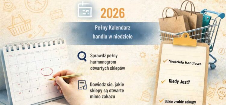 Niedziele handlowe 2026 – pełny kalendarz i zasady handlu w niedziele