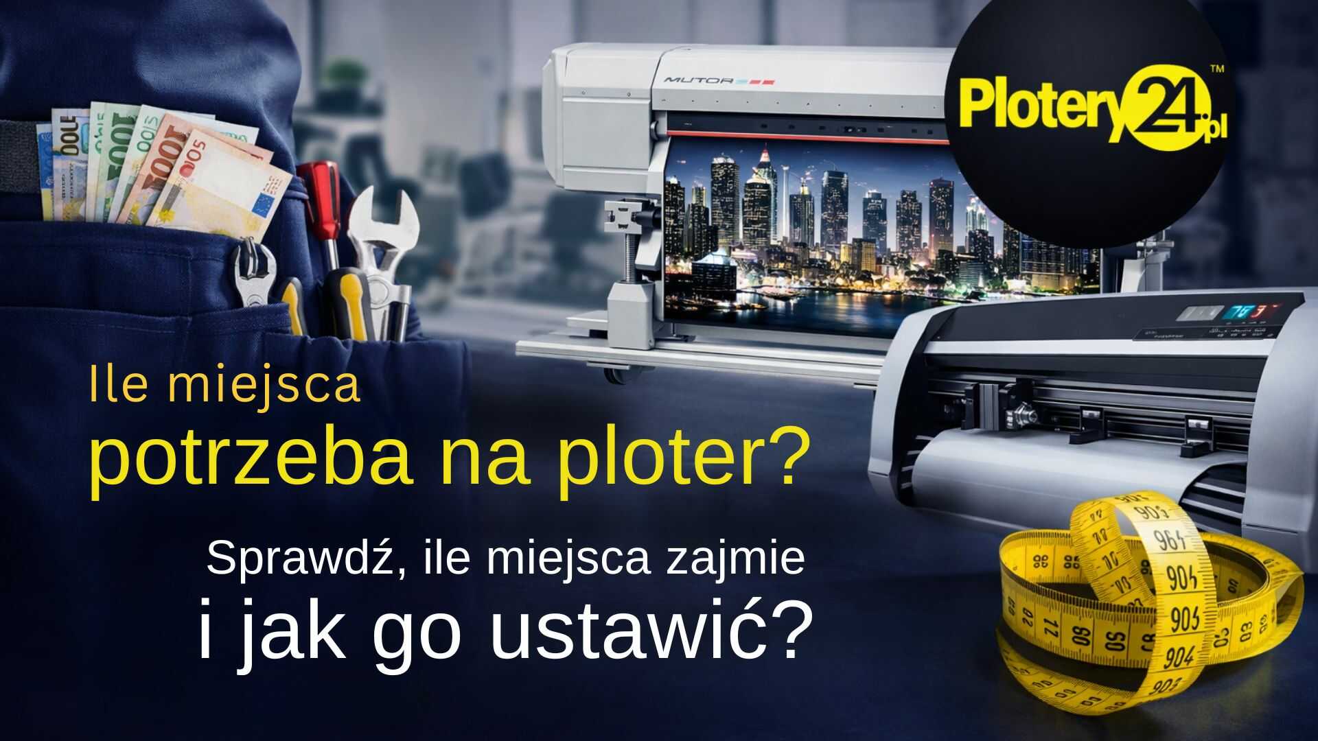 Ploter wielkoformatowy podczas druku – przykład urządzenia wymagającego odpowiedniej przestrzeni roboczej