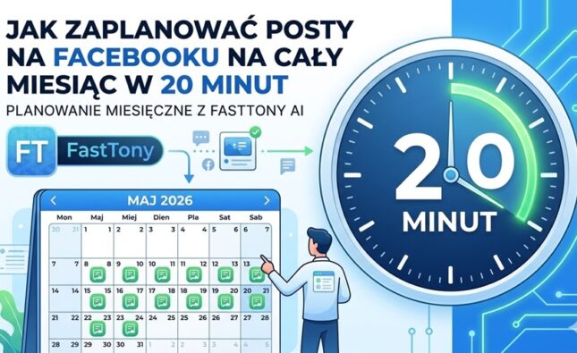 Planowanie postów na Facebooku na cały miesiąc w 20 minut z FastTony Post AI