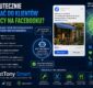 Grafika promująca lokalne reklamy na Facebooku z wykorzystaniem FastTony Smart. Na ilustracji widoczny post sponsorowany, mapa lokalnego targetowania oraz elementy AI wspierające automatyczne docieranie do klientów z okolicy.